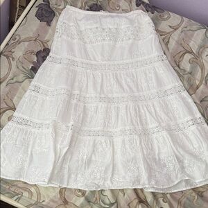 EDIKTED White Lace Maxi Skirt